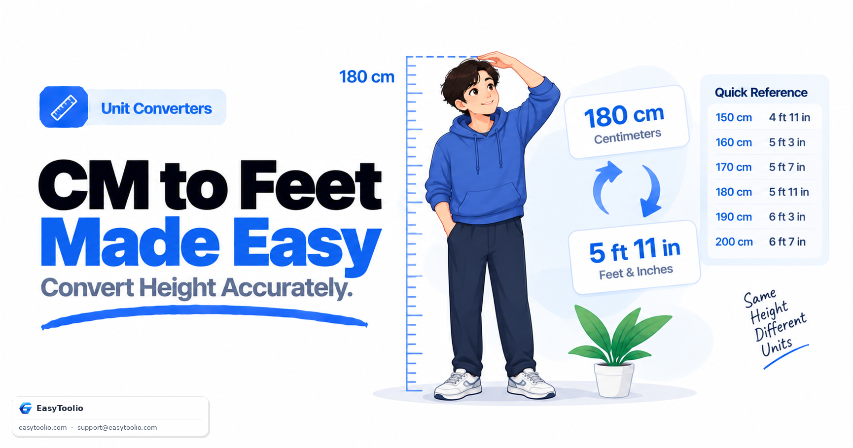 CM to Feet Height Conversion: Chart, Formula, and Common Mistakes