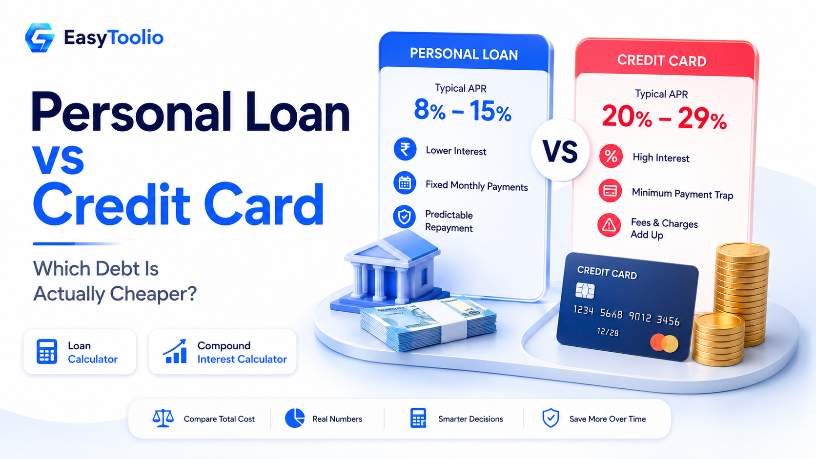 Personal Loan vs Credit Card: Which Debt Is Actually Cheaper?