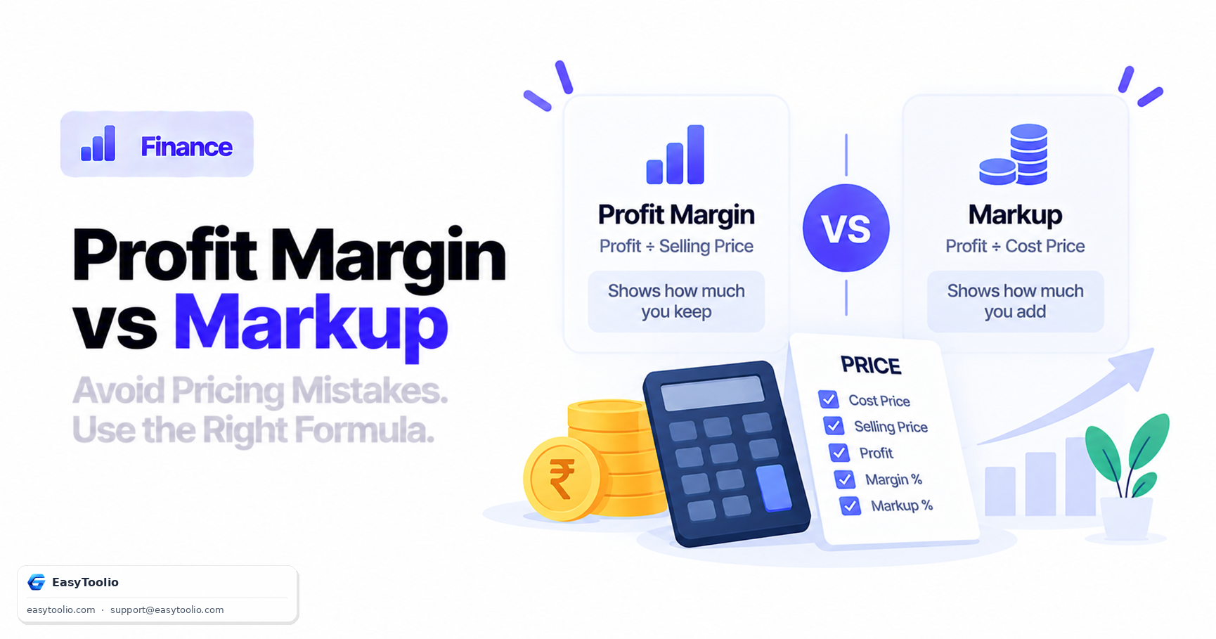 Profit Margin vs Markup: Common Pricing Mistakes & Conversion Formulas