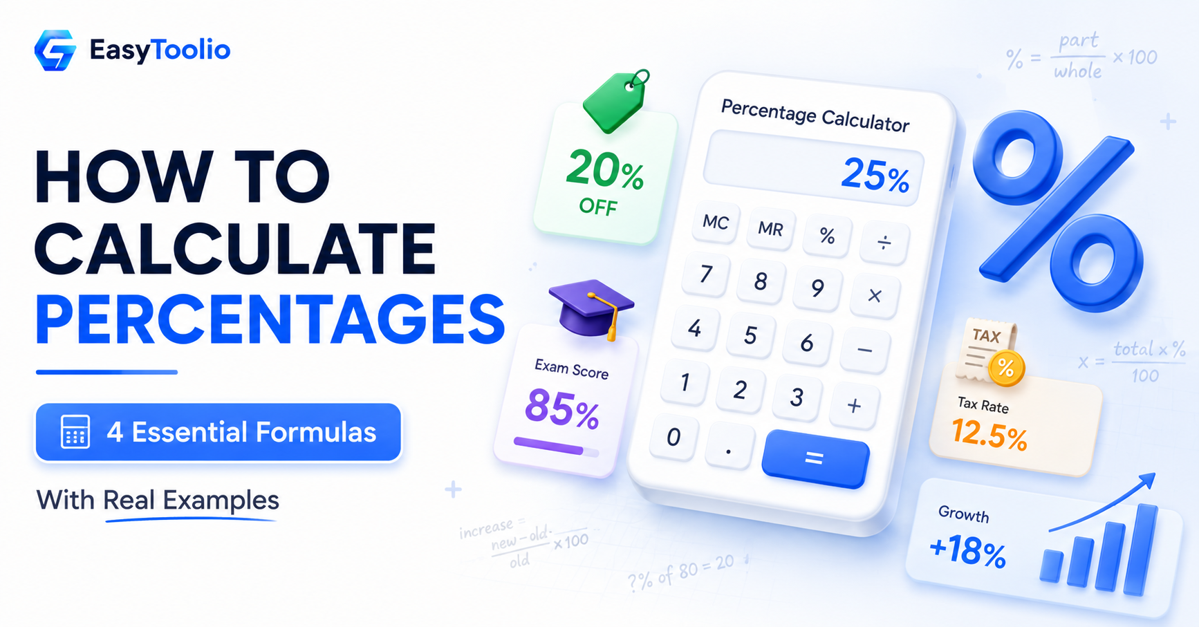 How to Calculate Percentages: 4 Essential Formulas With Real Examples