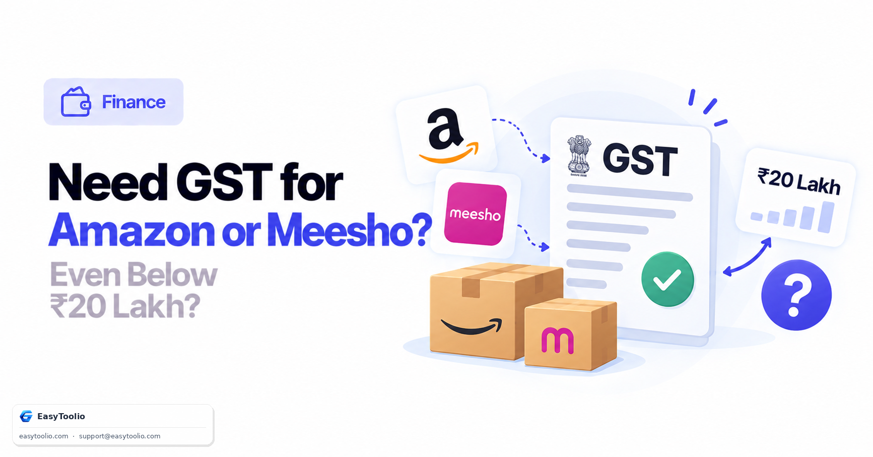 Do You Need GST to Sell on Amazon or Meesho Even Below ₹20 Lakh?