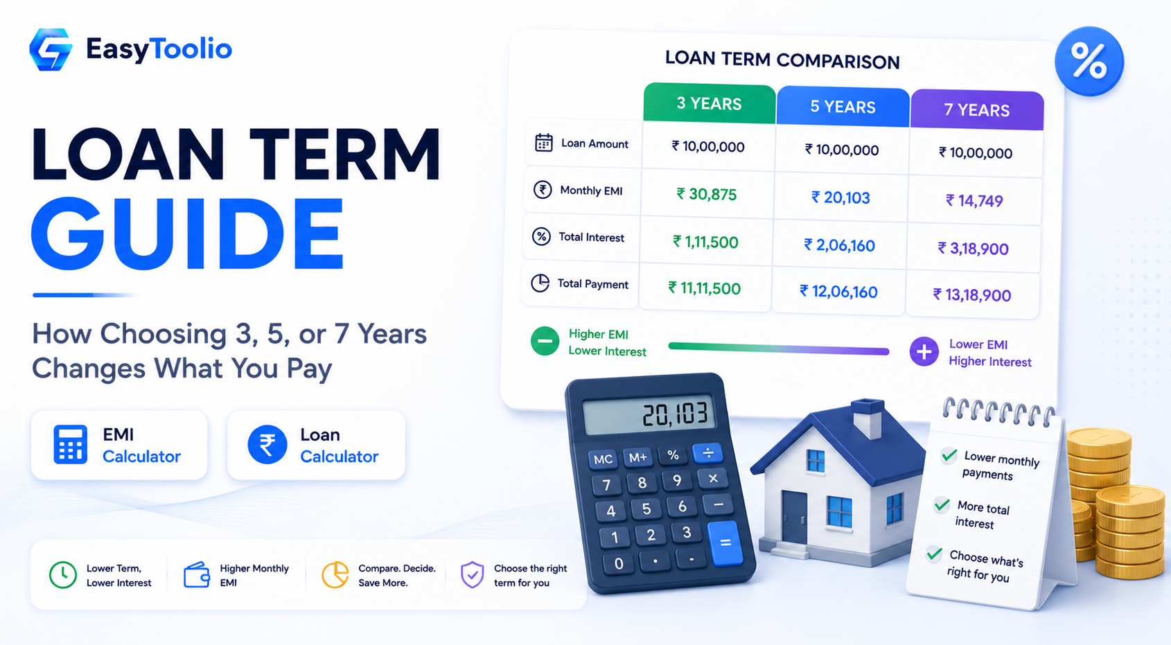 Loan Term Guide: How Choosing 3, 5, or 7 Years Changes What You Pay