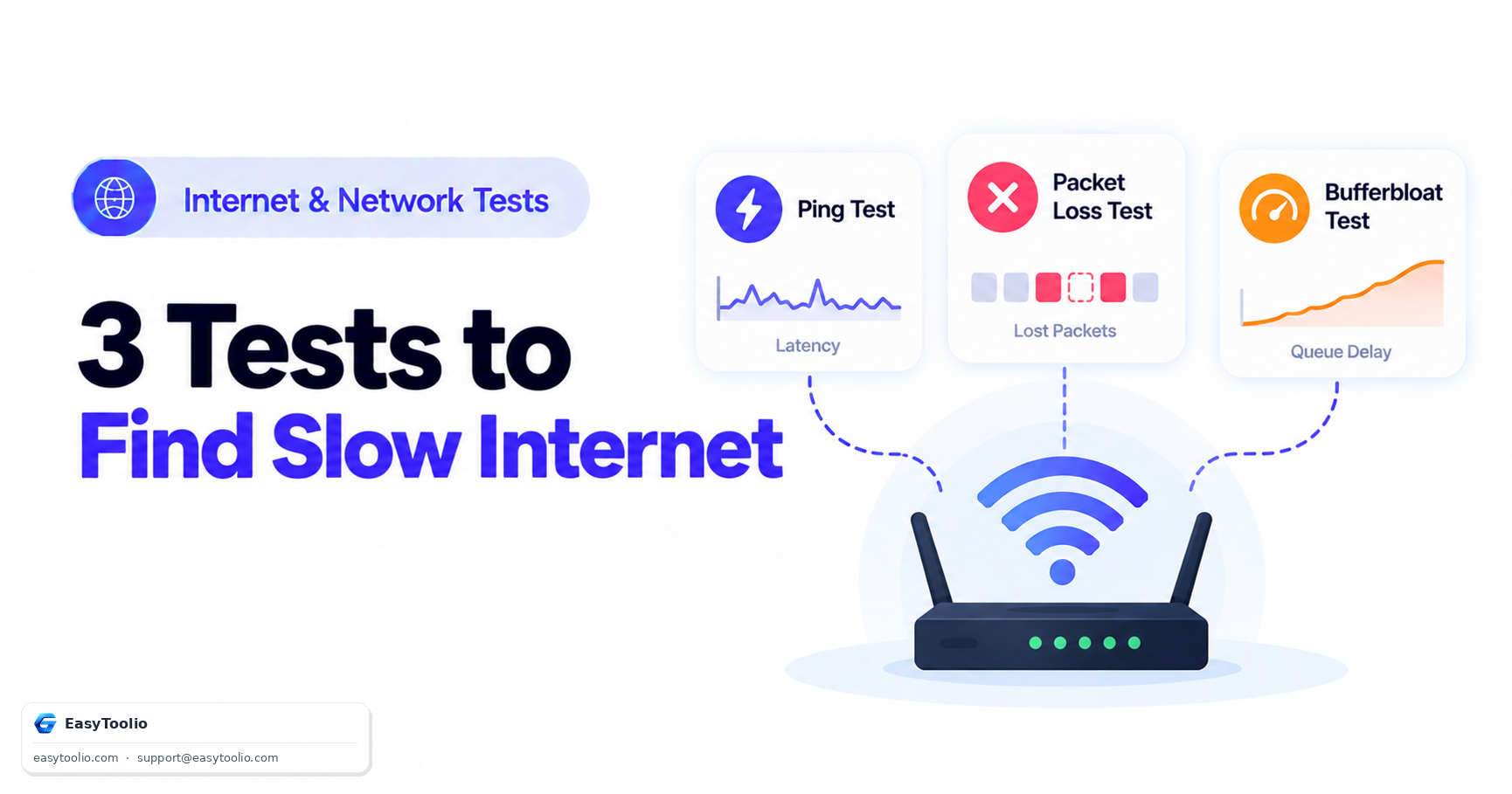 Ping, Packet Loss & Bufferbloat: Diagnosing 'My Internet Feels Slow' in Three Tests