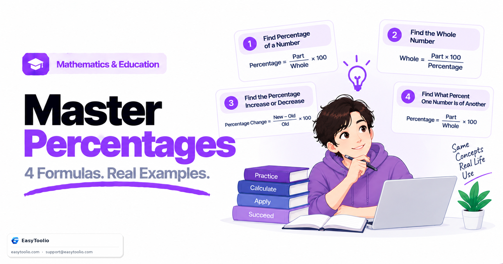 How to Calculate Percentages: 4 Essential Formulas With Real Examples