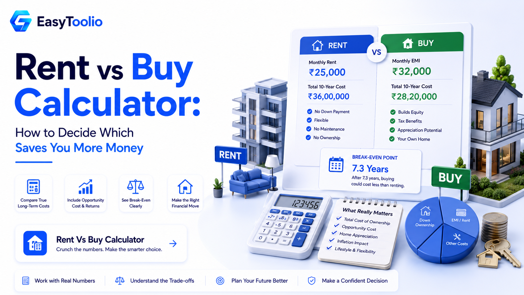 Rent vs Buy Calculator: How to Decide Which Saves You More Money