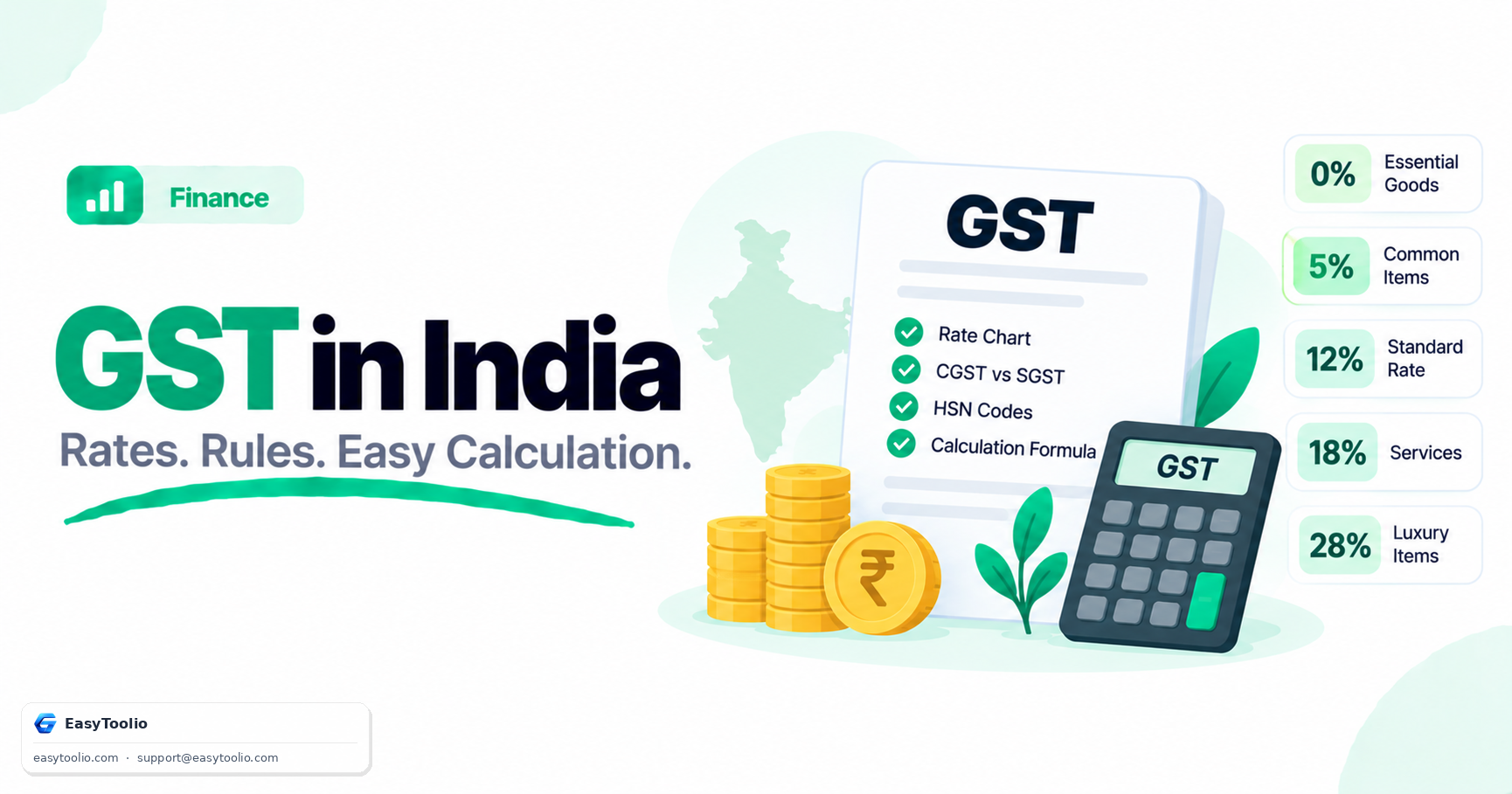 GST in India: Complete Rate Chart and How to Calculate GST for Your Business