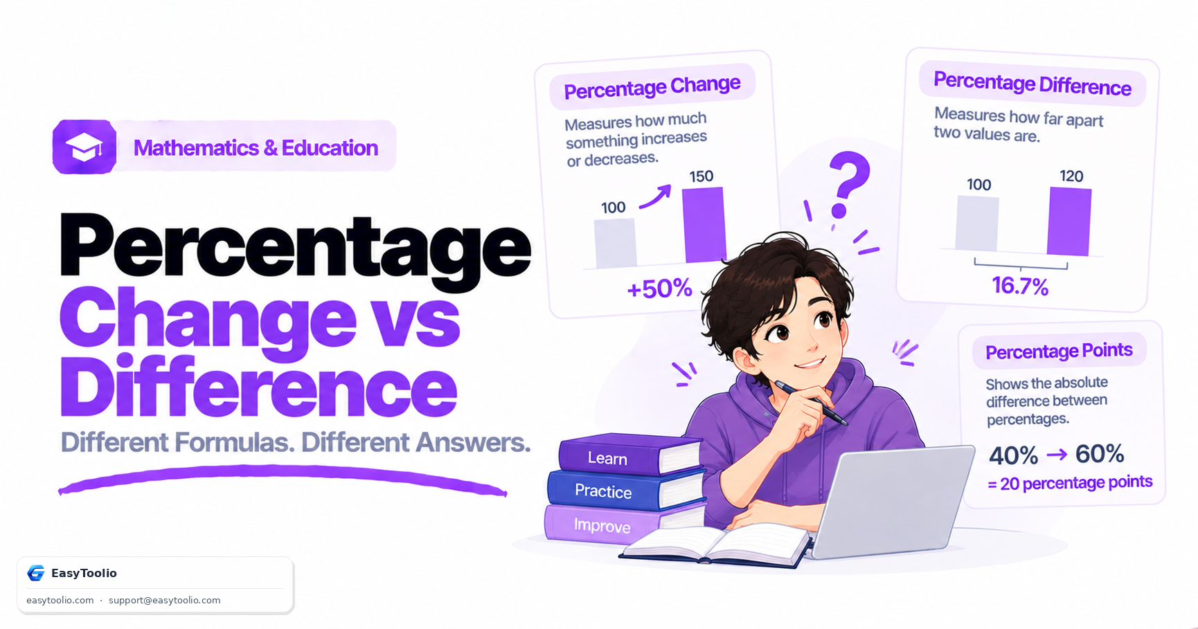 Percentage Change vs Percentage Difference: The Formula That Fits Each Situation