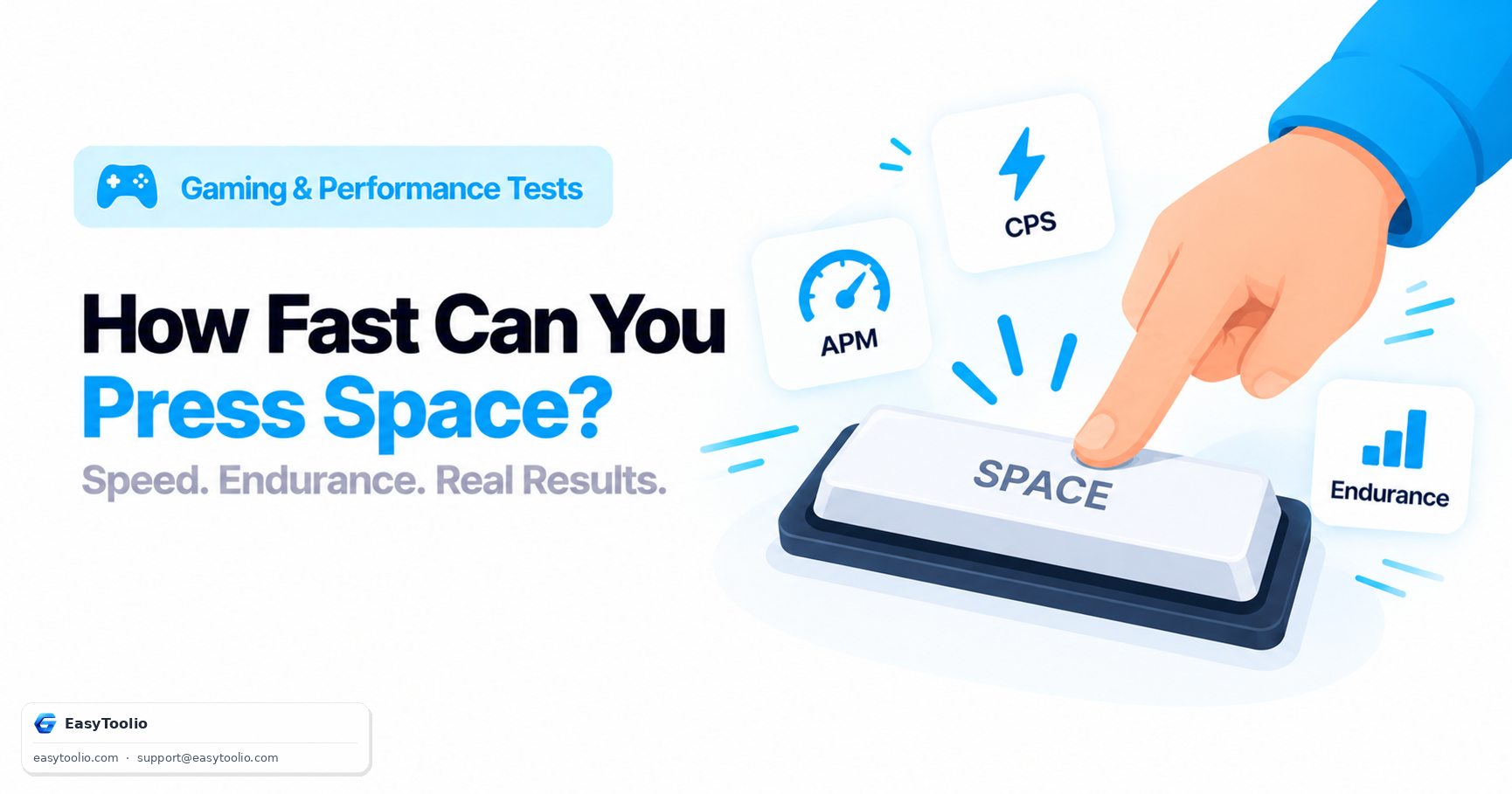 Spacebar Counter: How Fast Can You Press Space? APM, CPS & Endurance Explained