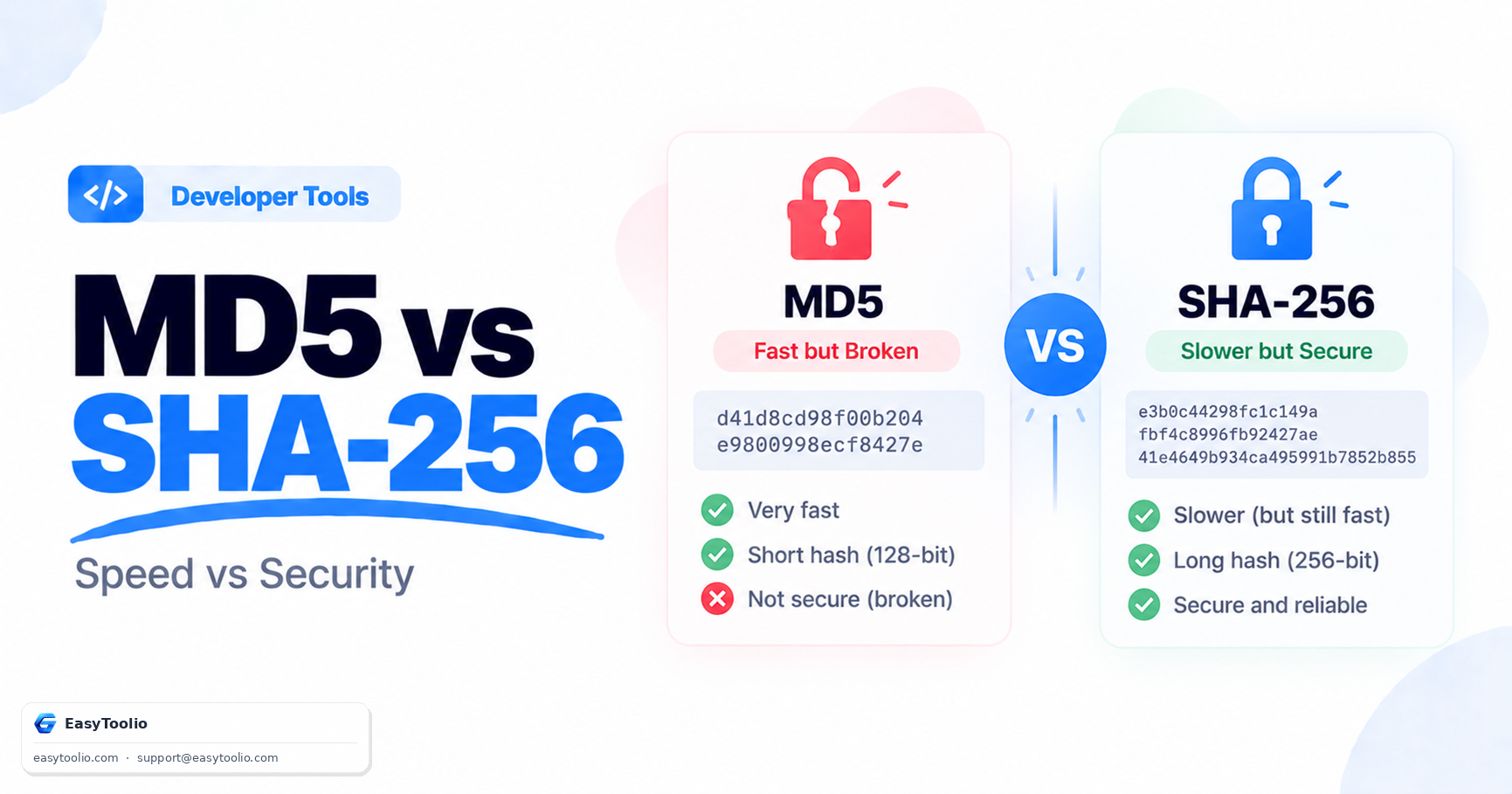 MD5 vs SHA-256: Which Hash Algorithm Should You Use and Why