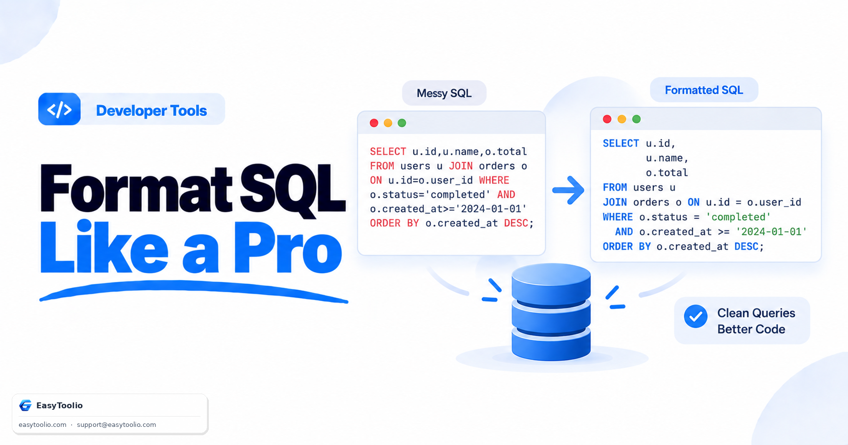 SQL Formatter Guide: How to Clean Up Messy Queries for Readability